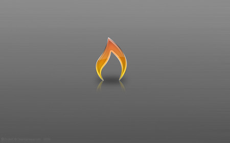 Glossy Flame - metal, vibrant, glass, stainless, fire, flame, symbol, reflection, steel, glossy, shadow