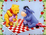 winnie and eeyore picnic wallpaper