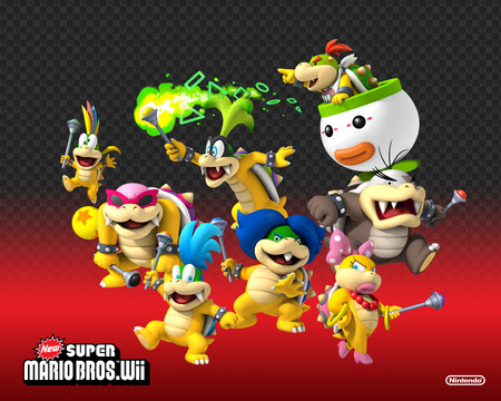 New Super Mario Bros Wii Koopalings Mario Video Games Background 