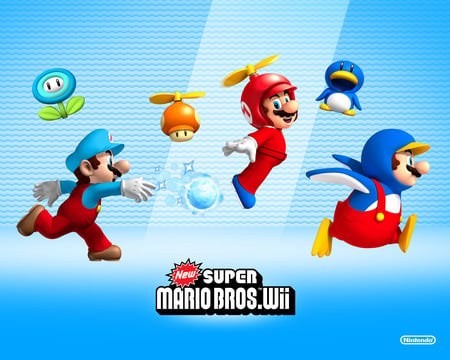 New Super Mario Bros. Wii Power Ups - mario, power ups, bros, wii, super