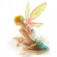 Fairy Collecting Water