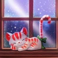 Cat Candy Cane