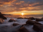 sunset on a beach