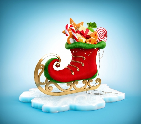 Merry Christmas! - sweets, craciun, winter, skate, christmas, candy, red, blue, snow, green