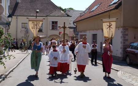 Corpus Christi Procession - people, town, procession, religion, Corpus Christi