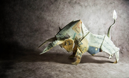 Origami - Origami, art, paper, bull