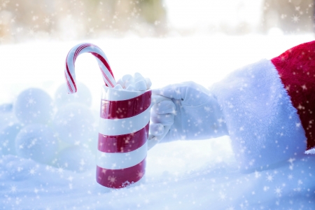 ♥ - abstract, winter, red, mug