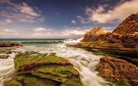 Rocky Coastline - Rocky, Coastline, beach, sky