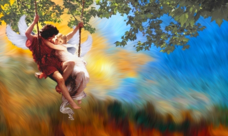 •ღ✿ღ• - fantasy, angel, art, painting