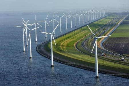 Wind Farm - clean, energy, Wind Farm, technology, architecture, coastal