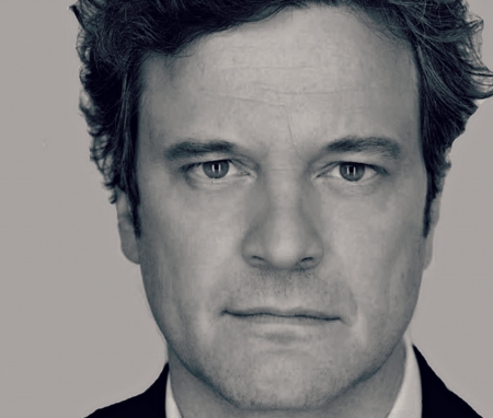 Colin Firth - black, Colin Firth, actor, white, bw, face, man