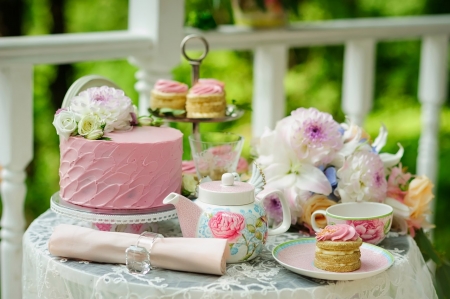 ♥ - abstract, table, cake, pink