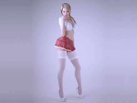 3-D Babe In Stockings - 3-d babe in stockings, 2017, wallpaper, 3-d, stockings, babe