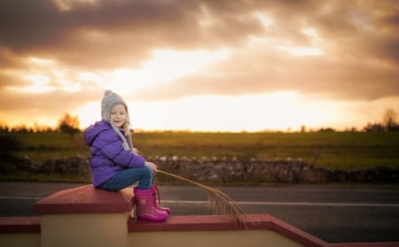 lttle girl - princess, people, hair, sunset, belle, sightly, white, face, childhood, fair, little, bonny, adorable, wallpaper, child, set, beautiful, pink, sweet, nice, beauty, sky, photography, pretty, baby, cute, kid, dainty, girl, lovely, pure, comely, wall, desktopnexus, smile, blonde