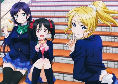 Love Live - Cute, Female, Nozomi Tojo, Anime, Nico Yazawa, girls, Love Live, Eli Ayase, School idol project