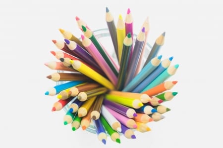 Pencil - red, photo, colour, pencil, blue