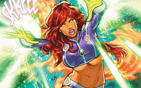 Starfire - women, comic, Starfir, hero