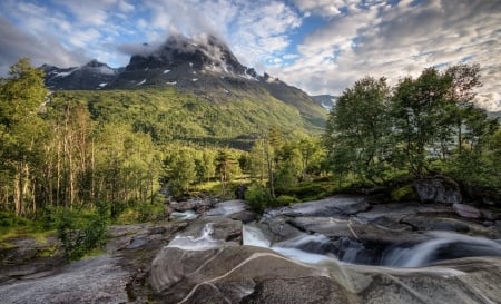 Stream - River, stream, nature, sky