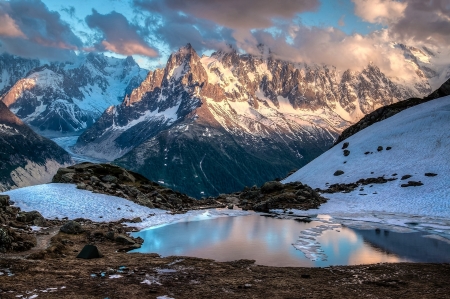 Mountain Lake - Mountain, Winter, Lake, Nature