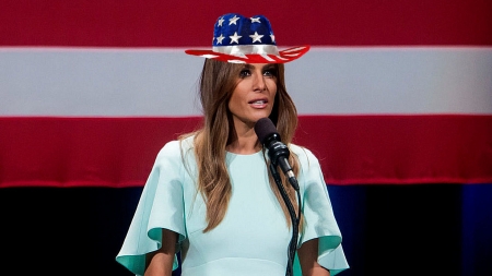 America's New First Lady.. - women, fun, female, hats, political, freedom, models, brunettes, western, girls, cowgirl, style, first lady, Melania Trump