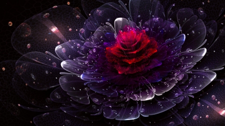 Red Flower - Wallpaper, Red, Flower, 3D