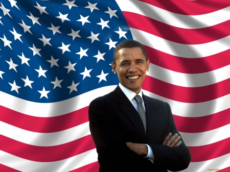 The 44th President of the USA - tie, 44, Inspirational, blue, USA, president, stars, red, Courage, hawaiian, flag, Barak Obama, African American, cloth, suit, grey, white, gray, stripes