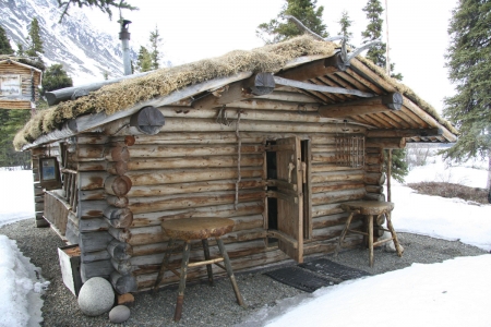 Richard Proenneke's Cabin - winter, cabin, house, richard proenneke