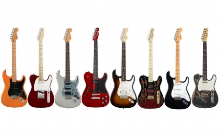 Electric Guitars - music, instrument, art, electric guitars