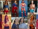 Melissa Benoist as Supergirl and Lynda Carter as Wonder Woman