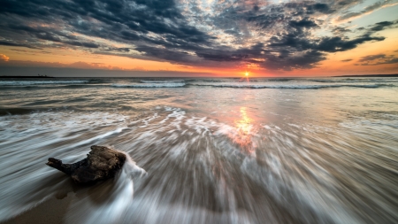 Sunset - cloud, Sunset, beach, sky