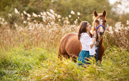 Field Life.. - women, fun, female, fashion, models, brunettes, western, horse, girls, cowgirl, style, outdoors, ranch, field