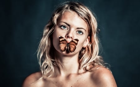 Silenced - blonde, girl, women, Silenced