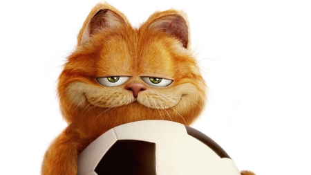 Garfield - animation, ball, ginger, orange, cat, garfield, pisica, funny, movie