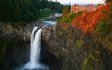 Waterfall - trees, water, nature, Waterfall, landscape