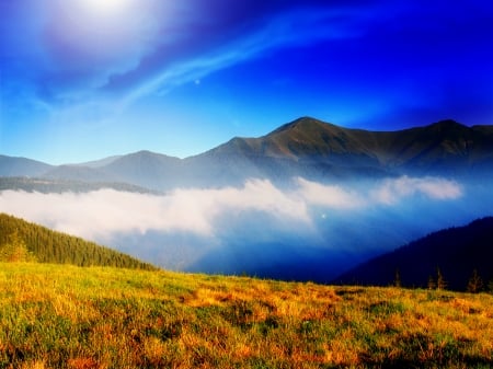 Clouds and Mountain Meadow