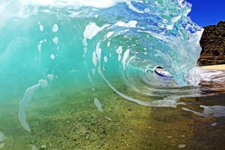 The Wave - beach, sand, water, sea