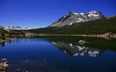 Most Beautiful Blue Lake - nature, blue, lake, reflection, mountain