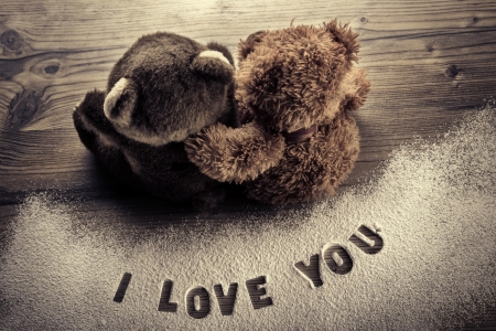 I love you - love, fur, hug, teddy