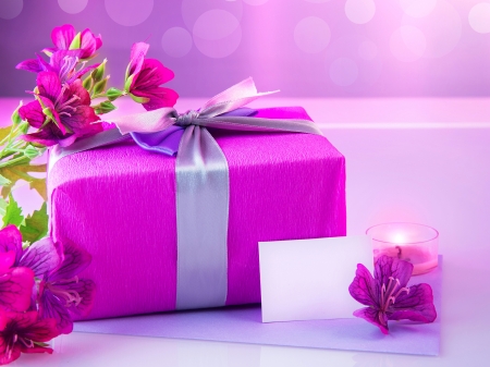 Happy Valentine's Day! - valentine, gift, box, card, flower, pink