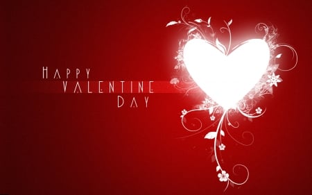 Happy Valentine's Day! - white, red, card, valentine, heart, texture