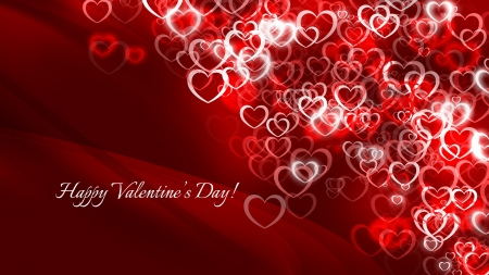 Happy Valentine's Day! - white, red, heart, card, valentine, texture