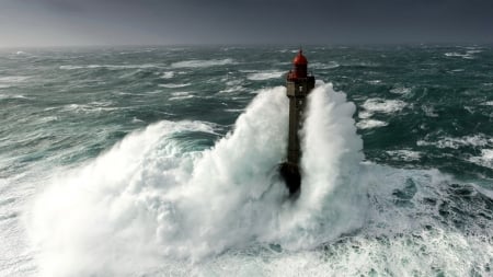 Lighthouse - ocean, lighthouse, wild, deep, architecture, wate, sea