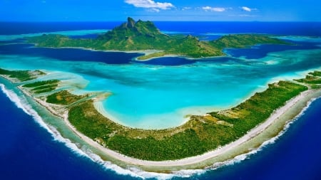 BoraBora - nature, blue, beach, island, sea