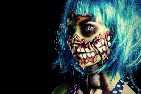 Zombie Face - face, make up, zombie, art