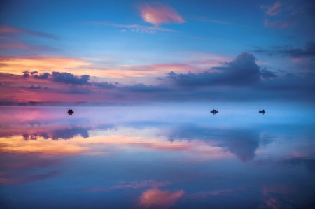 ♥ - reflection, nature, blue, sky