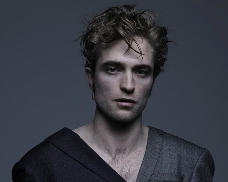 Robert Pattinson - robert pattinson, grey, man, actor, black