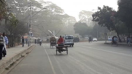 Street Photo-2 - rickshaw, street, car, photo