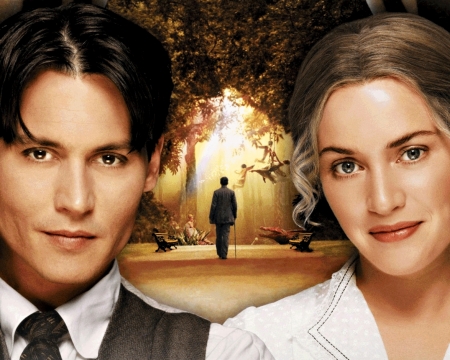 Finding Neverland (2004) - actor, finding neverland, girl, man, kate winslet, actress, johnny depp, woman, movie