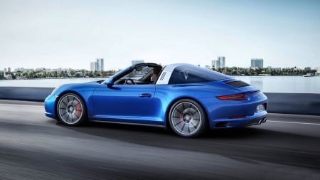 2016 Blue Porsche 911 Targa