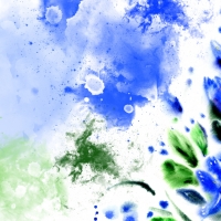 Splatter Blue Flower